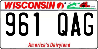 WI license plate 961QAG