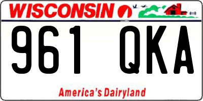 WI license plate 961QKA