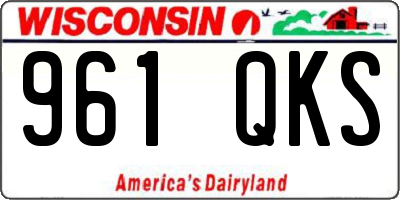 WI license plate 961QKS