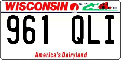 WI license plate 961QLI