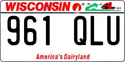 WI license plate 961QLU