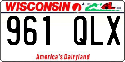 WI license plate 961QLX