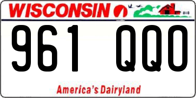 WI license plate 961QQO