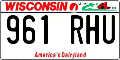WI license plate 961RHU