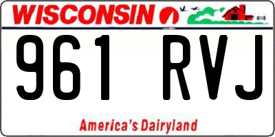 WI license plate 961RVJ