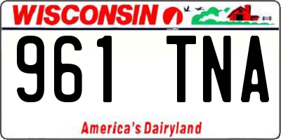 WI license plate 961TNA