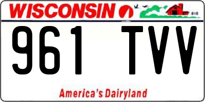 WI license plate 961TVV