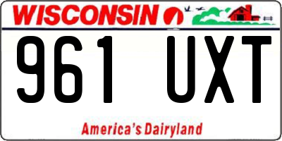 WI license plate 961UXT