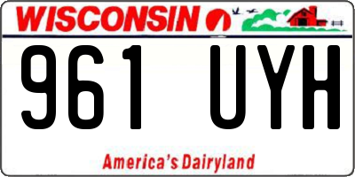 WI license plate 961UYH