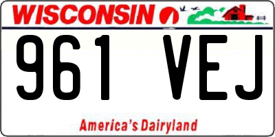 WI license plate 961VEJ