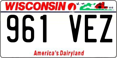 WI license plate 961VEZ