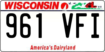 WI license plate 961VFI