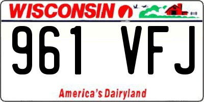 WI license plate 961VFJ