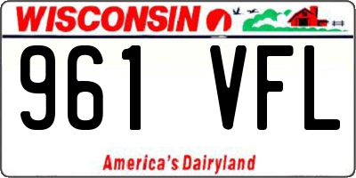 WI license plate 961VFL