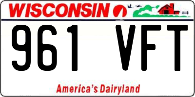 WI license plate 961VFT