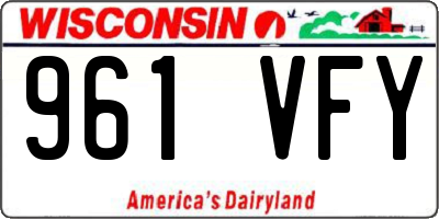 WI license plate 961VFY