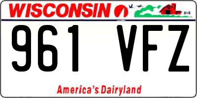 WI license plate 961VFZ
