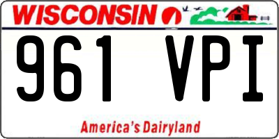 WI license plate 961VPI