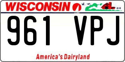 WI license plate 961VPJ