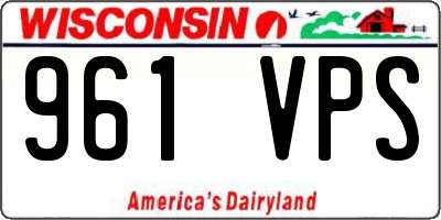 WI license plate 961VPS
