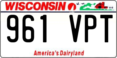 WI license plate 961VPT