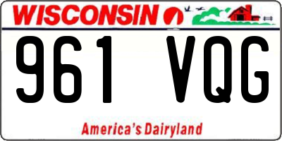 WI license plate 961VQG