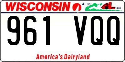 WI license plate 961VQQ