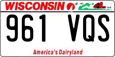 WI license plate 961VQS