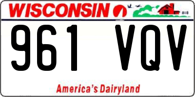 WI license plate 961VQV