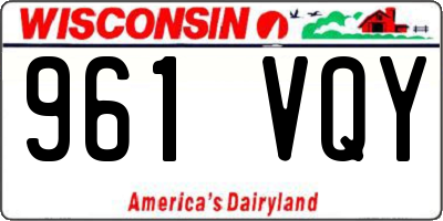 WI license plate 961VQY