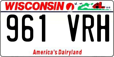 WI license plate 961VRH
