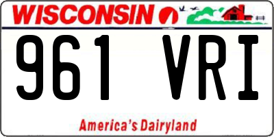 WI license plate 961VRI