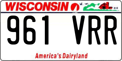 WI license plate 961VRR