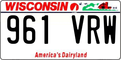WI license plate 961VRW