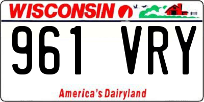 WI license plate 961VRY