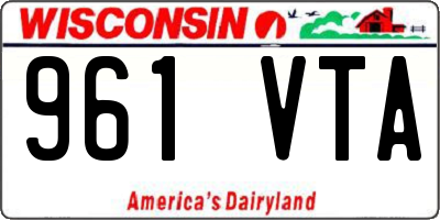 WI license plate 961VTA