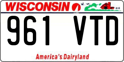 WI license plate 961VTD