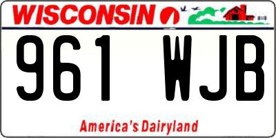WI license plate 961WJB
