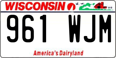 WI license plate 961WJM