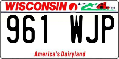 WI license plate 961WJP