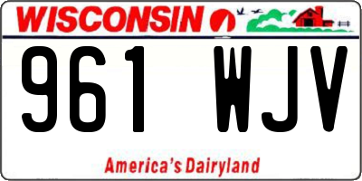 WI license plate 961WJV