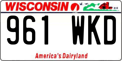 WI license plate 961WKD