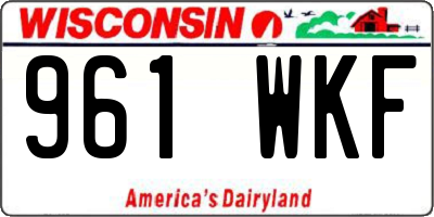 WI license plate 961WKF