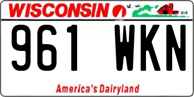 WI license plate 961WKN