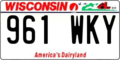 WI license plate 961WKY