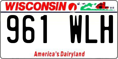 WI license plate 961WLH