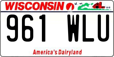WI license plate 961WLU