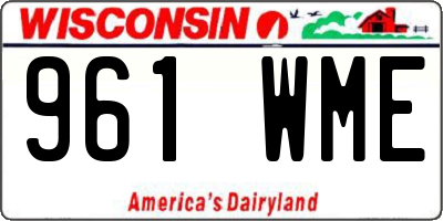 WI license plate 961WME
