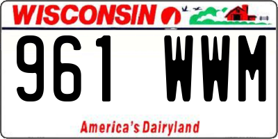 WI license plate 961WWM
