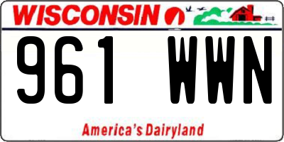 WI license plate 961WWN